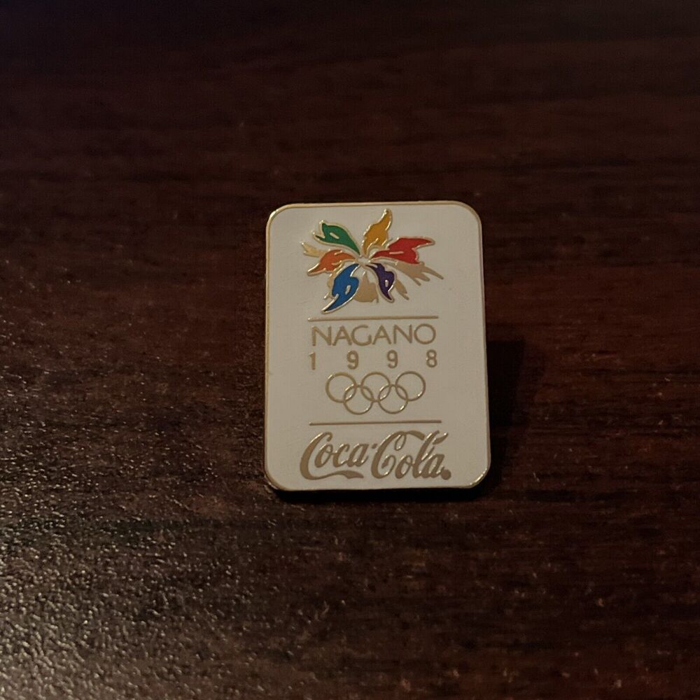 Vintage Coca-Cola Coke 1998 Nagano Winter Olympics Lapel Hat Pin